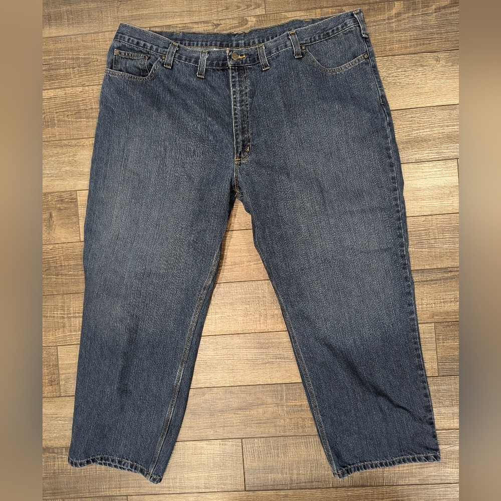 Carhartt Relaxed Fit Dark Wash Denim Jeans 48 x 30